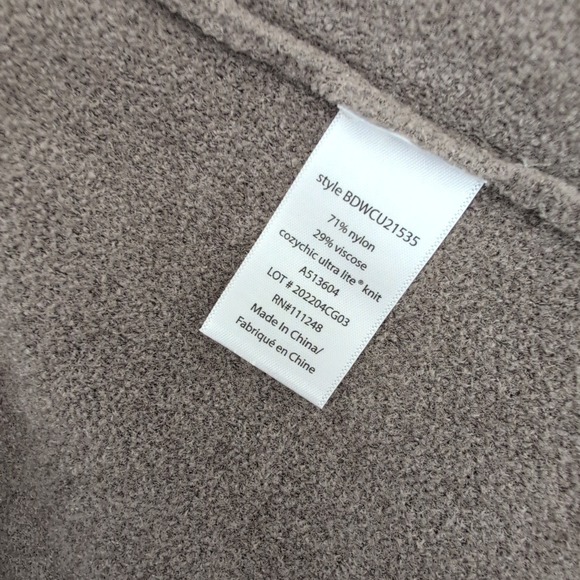 NWT Barefoot Dreams CozyChic Ultra Lite Shawl Vest Brown Loden XL BDWCU21535 - Picture 4 of 9
